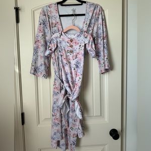 Caden Lane Mommy and Me robe and knotted gown